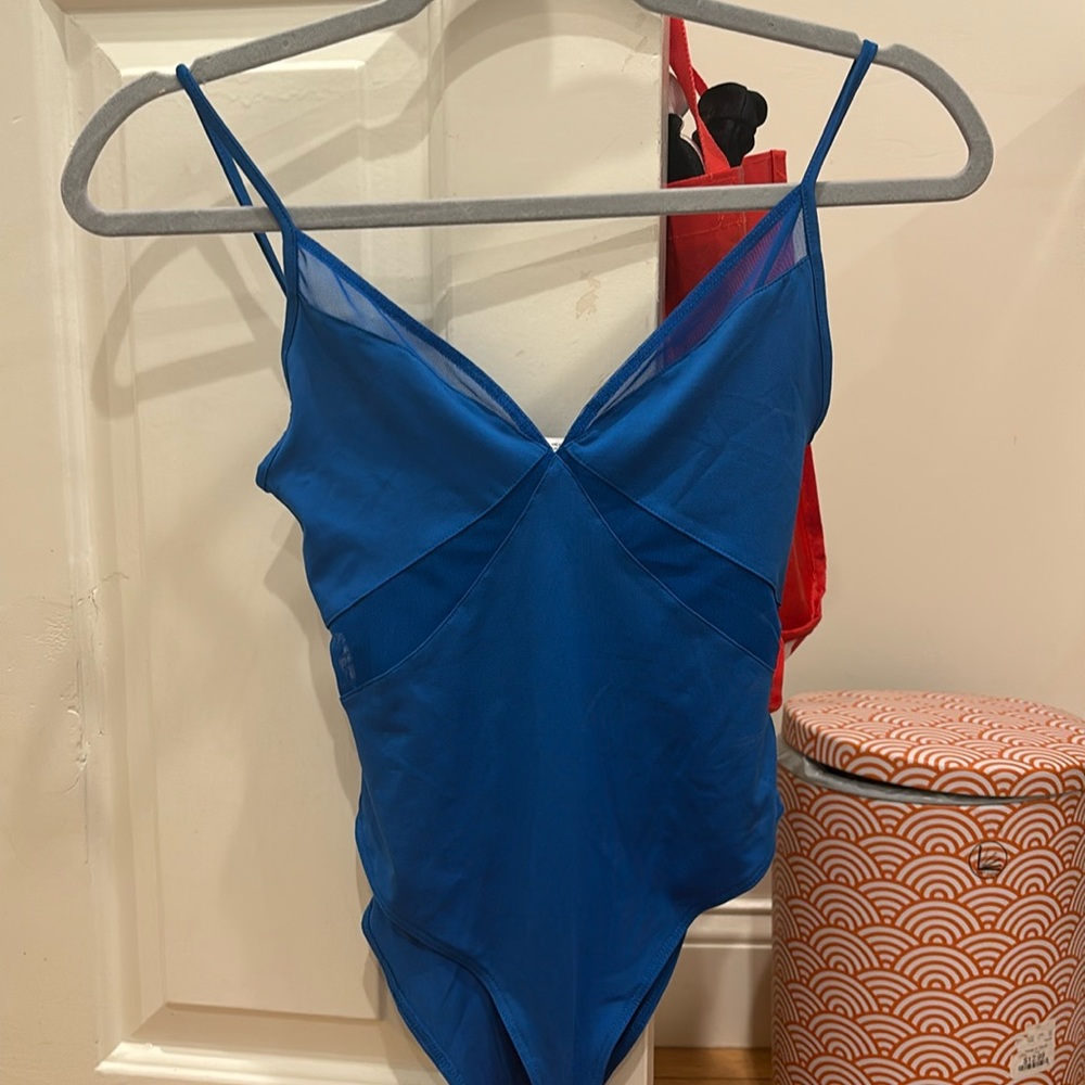 cute blue see through zara bodysuit